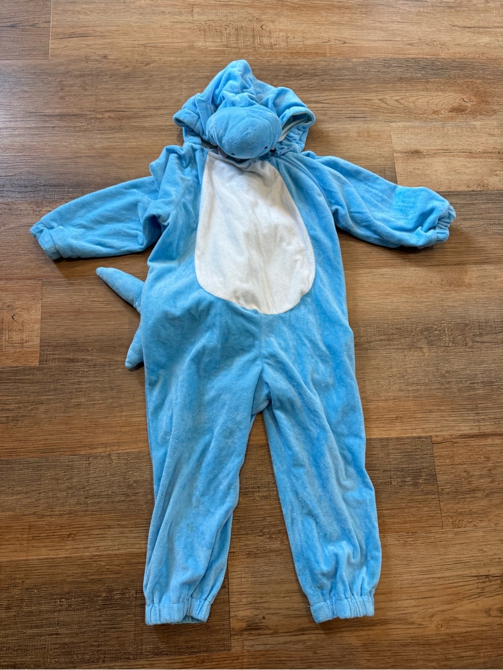 Blue Plush Shark Kids Halloween Costume with Hood size 2-3T